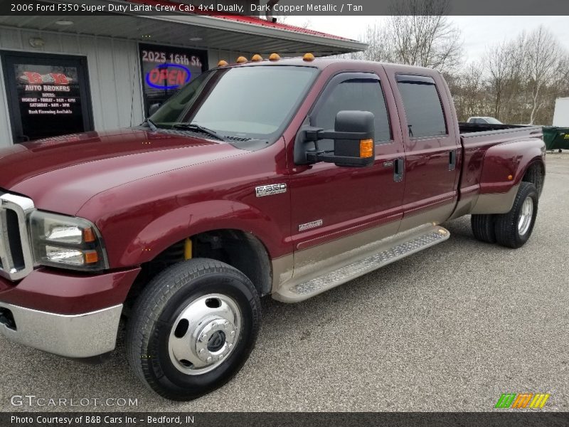 Dark Copper Metallic / Tan 2006 Ford F350 Super Duty Lariat Crew Cab 4x4 Dually