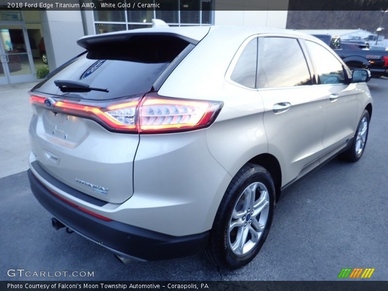 White Gold / Ceramic 2018 Ford Edge Titanium AWD