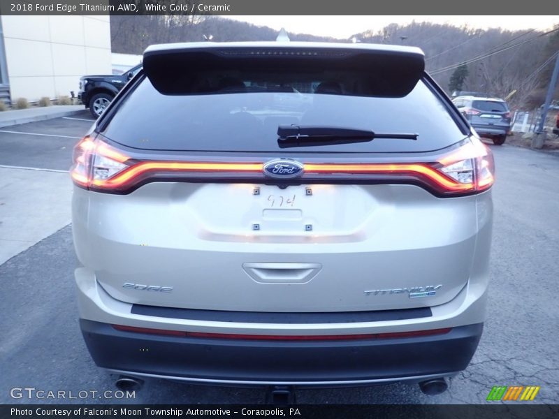 White Gold / Ceramic 2018 Ford Edge Titanium AWD