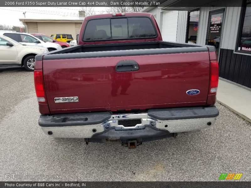 Dark Copper Metallic / Tan 2006 Ford F350 Super Duty Lariat Crew Cab 4x4 Dually