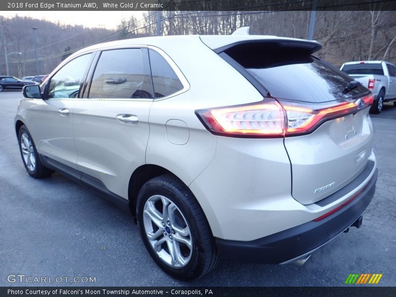 White Gold / Ceramic 2018 Ford Edge Titanium AWD