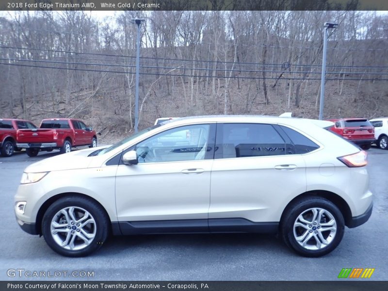 White Gold / Ceramic 2018 Ford Edge Titanium AWD