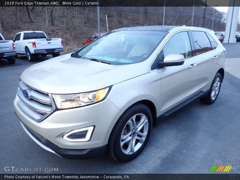 White Gold / Ceramic 2018 Ford Edge Titanium AWD