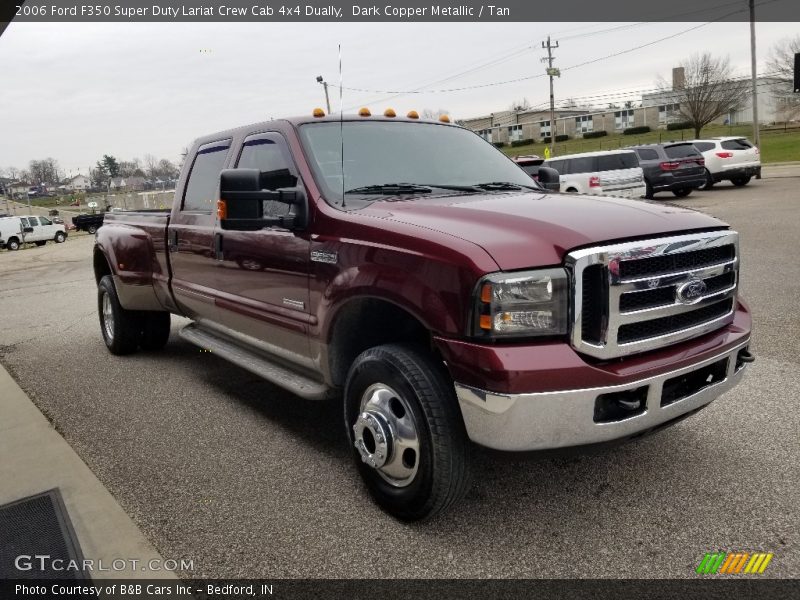 Dark Copper Metallic / Tan 2006 Ford F350 Super Duty Lariat Crew Cab 4x4 Dually