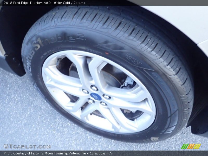 White Gold / Ceramic 2018 Ford Edge Titanium AWD