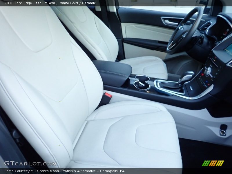 White Gold / Ceramic 2018 Ford Edge Titanium AWD
