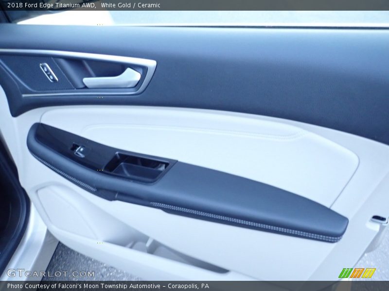 White Gold / Ceramic 2018 Ford Edge Titanium AWD