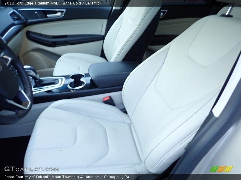 White Gold / Ceramic 2018 Ford Edge Titanium AWD