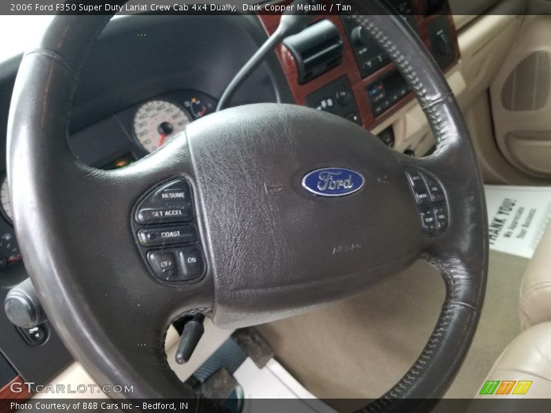 Dark Copper Metallic / Tan 2006 Ford F350 Super Duty Lariat Crew Cab 4x4 Dually