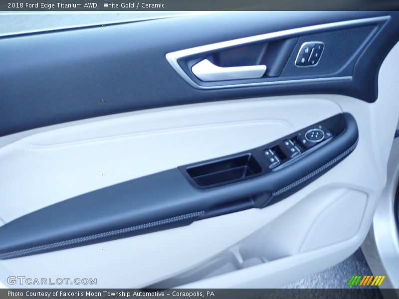 White Gold / Ceramic 2018 Ford Edge Titanium AWD