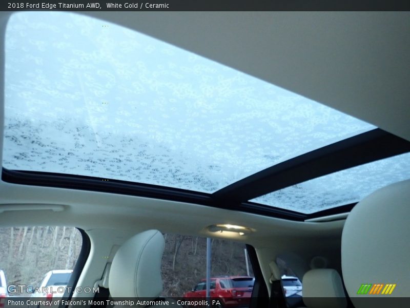 White Gold / Ceramic 2018 Ford Edge Titanium AWD