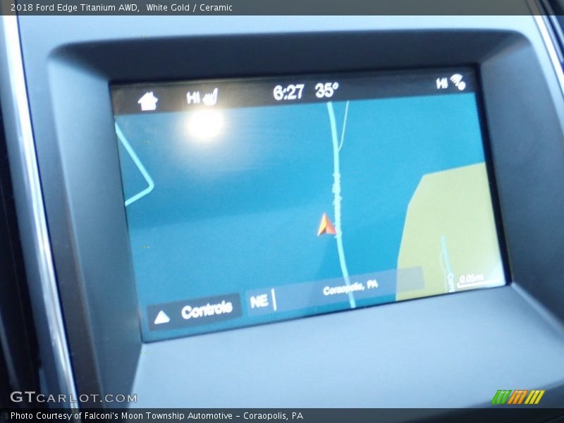 White Gold / Ceramic 2018 Ford Edge Titanium AWD