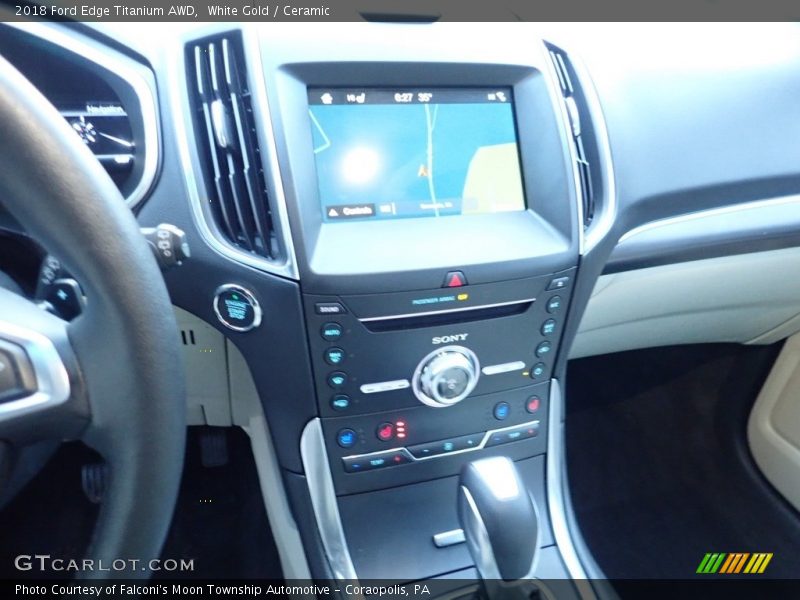 White Gold / Ceramic 2018 Ford Edge Titanium AWD