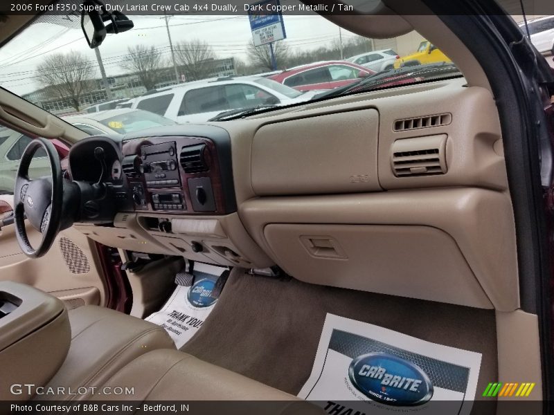 Dark Copper Metallic / Tan 2006 Ford F350 Super Duty Lariat Crew Cab 4x4 Dually