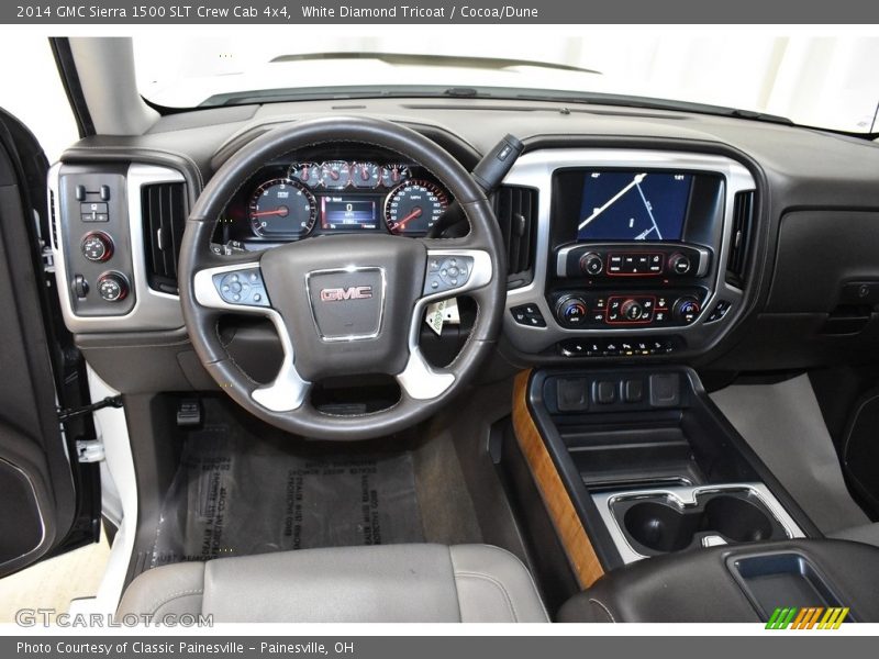 White Diamond Tricoat / Cocoa/Dune 2014 GMC Sierra 1500 SLT Crew Cab 4x4