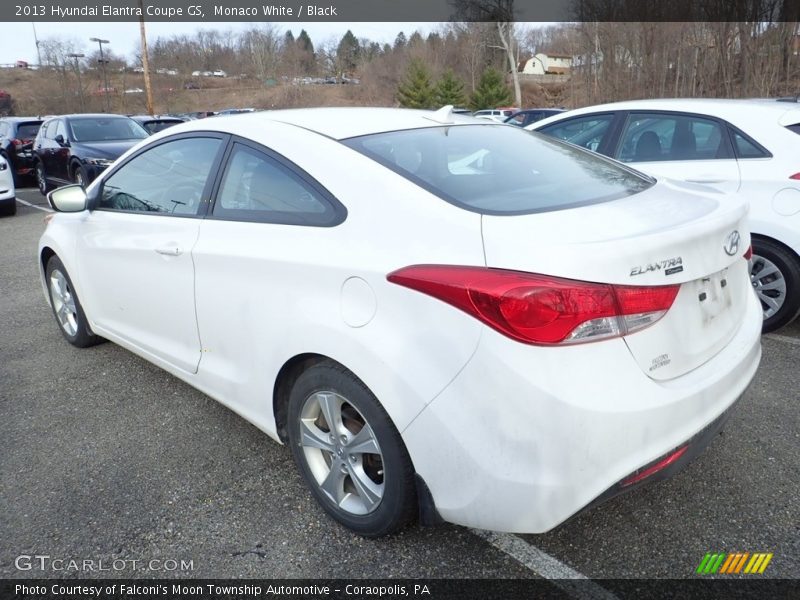 Monaco White / Black 2013 Hyundai Elantra Coupe GS