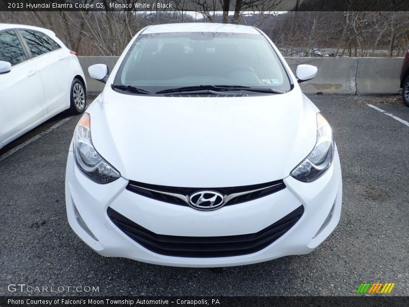 Monaco White / Black 2013 Hyundai Elantra Coupe GS