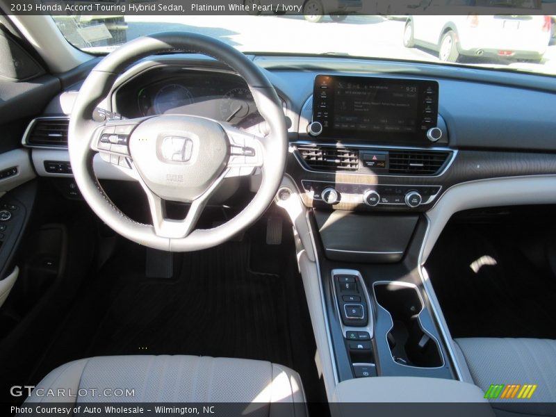 Platinum White Pearl / Ivory 2019 Honda Accord Touring Hybrid Sedan
