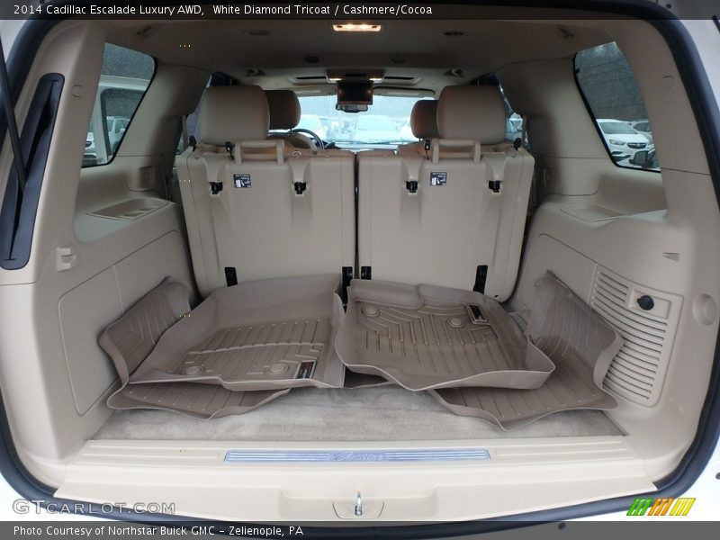 White Diamond Tricoat / Cashmere/Cocoa 2014 Cadillac Escalade Luxury AWD