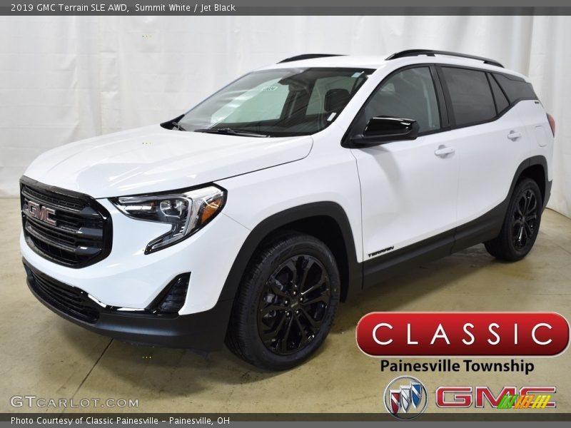 Summit White / Jet Black 2019 GMC Terrain SLE AWD