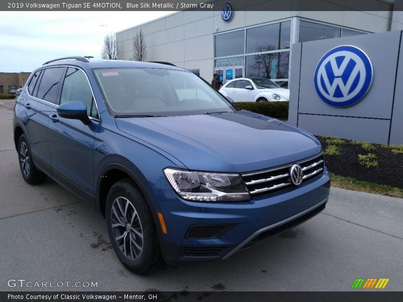 Blue Silk Metallic / Storm Gray 2019 Volkswagen Tiguan SE 4MOTION