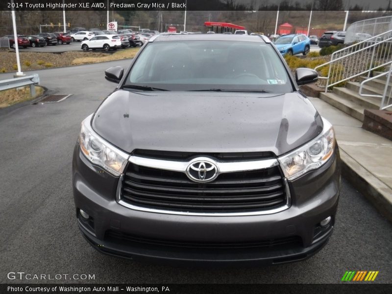 Predawn Gray Mica / Black 2014 Toyota Highlander XLE AWD