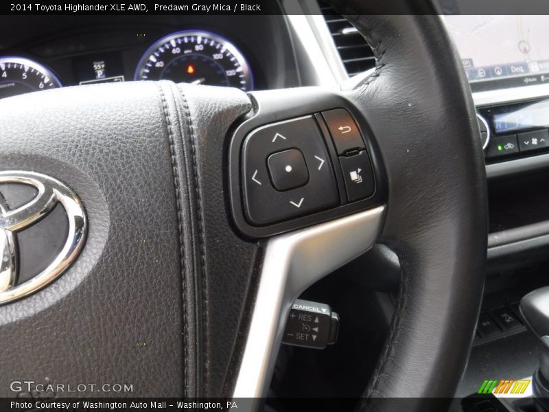Predawn Gray Mica / Black 2014 Toyota Highlander XLE AWD