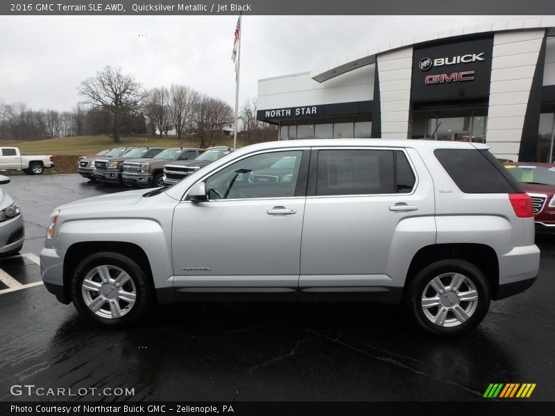 Quicksilver Metallic / Jet Black 2016 GMC Terrain SLE AWD