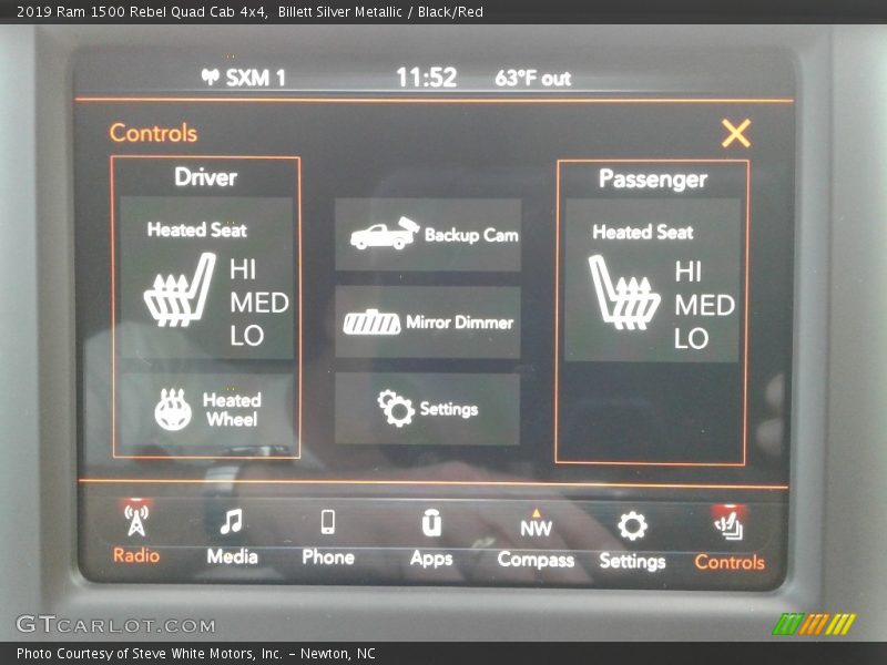 Controls of 2019 1500 Rebel Quad Cab 4x4