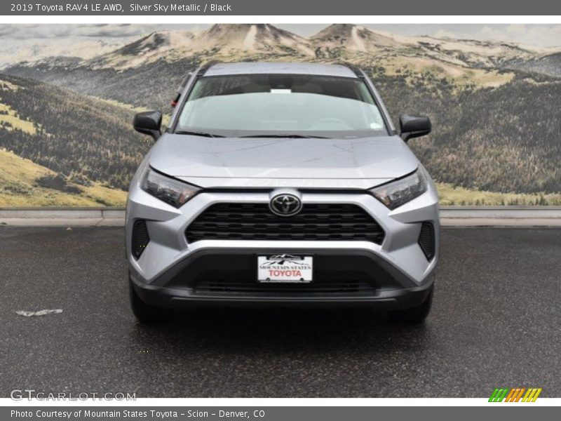 Silver Sky Metallic / Black 2019 Toyota RAV4 LE AWD
