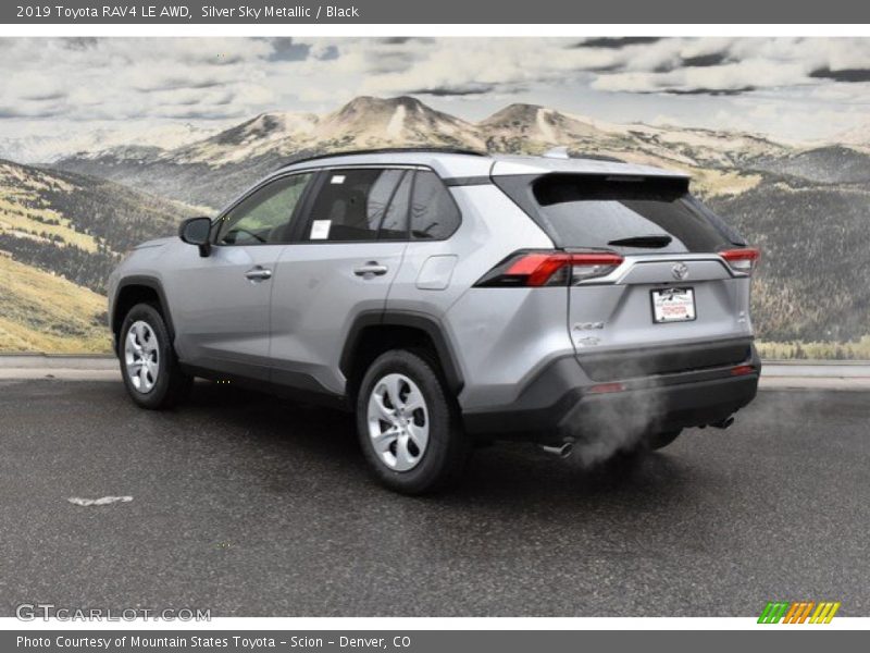 Silver Sky Metallic / Black 2019 Toyota RAV4 LE AWD
