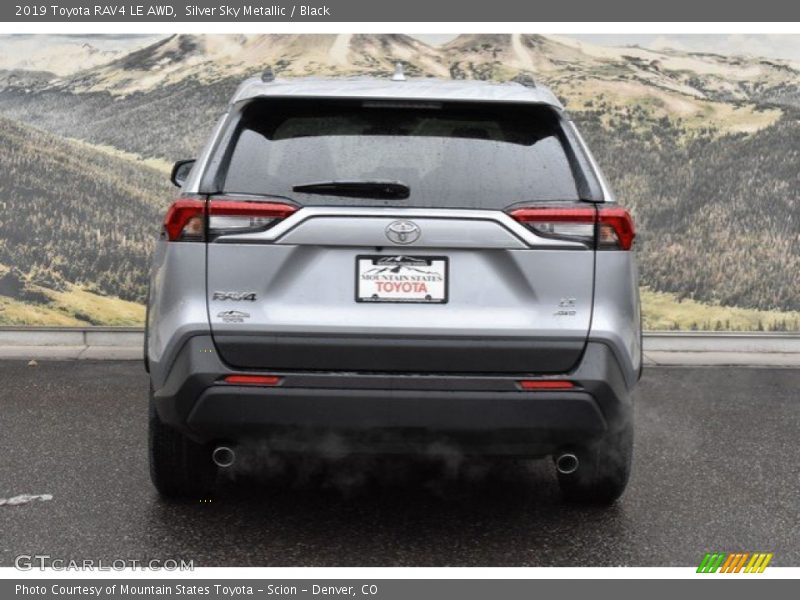 Silver Sky Metallic / Black 2019 Toyota RAV4 LE AWD