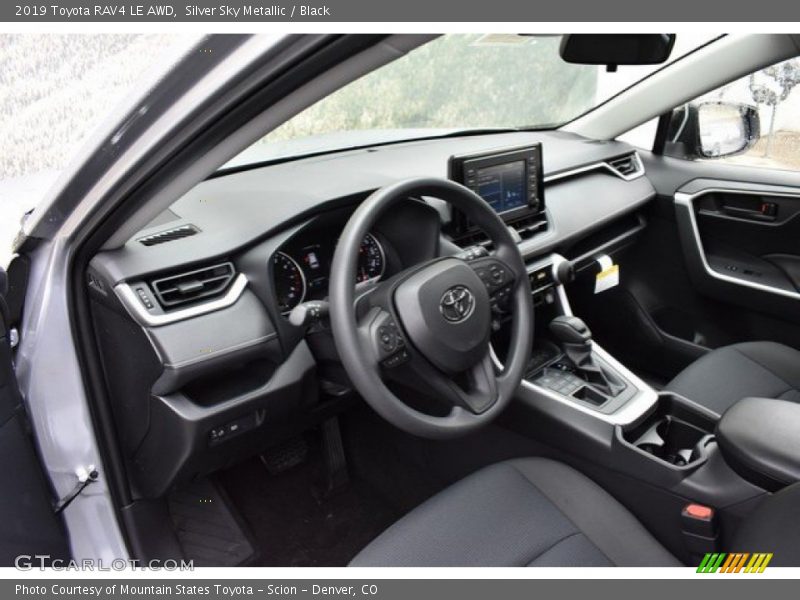 Silver Sky Metallic / Black 2019 Toyota RAV4 LE AWD