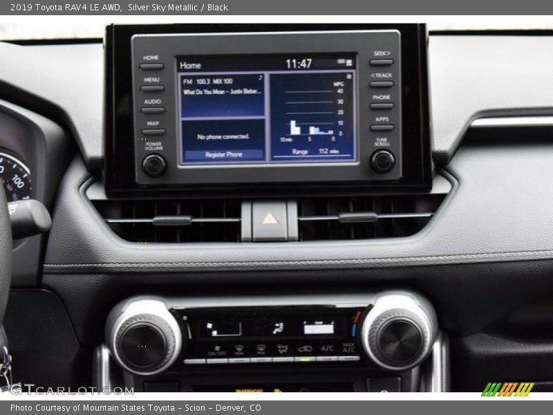 Silver Sky Metallic / Black 2019 Toyota RAV4 LE AWD