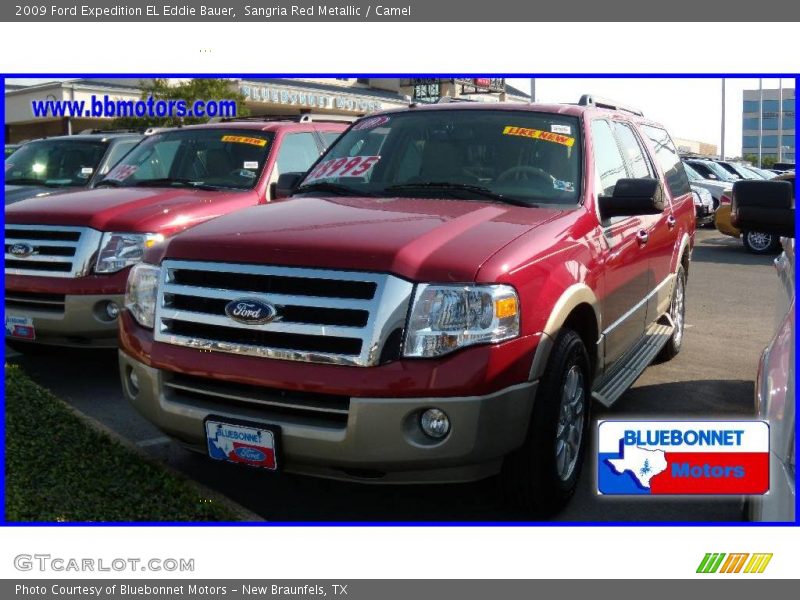 Sangria Red Metallic / Camel 2009 Ford Expedition EL Eddie Bauer