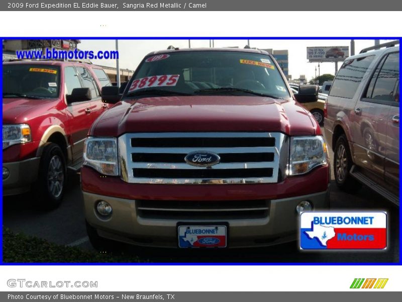 Sangria Red Metallic / Camel 2009 Ford Expedition EL Eddie Bauer