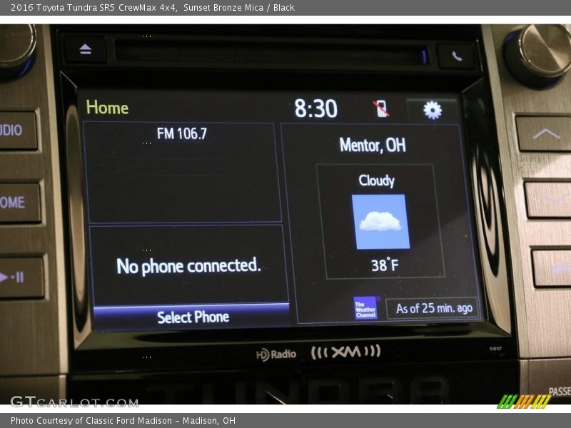 Sunset Bronze Mica / Black 2016 Toyota Tundra SR5 CrewMax 4x4