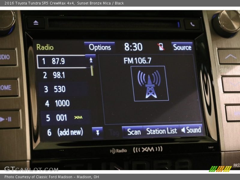 Sunset Bronze Mica / Black 2016 Toyota Tundra SR5 CrewMax 4x4