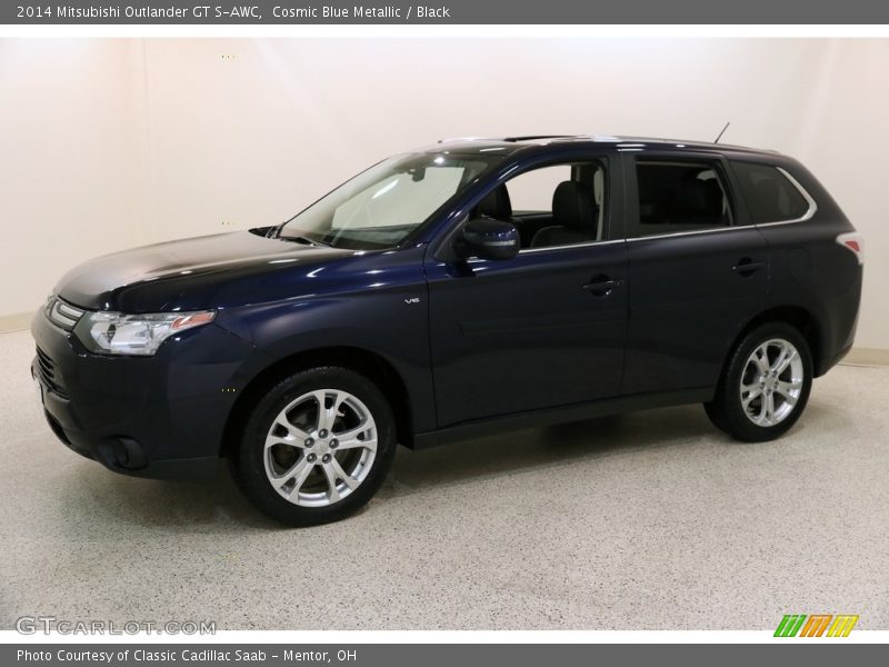 Cosmic Blue Metallic / Black 2014 Mitsubishi Outlander GT S-AWC