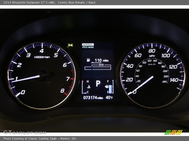 Cosmic Blue Metallic / Black 2014 Mitsubishi Outlander GT S-AWC