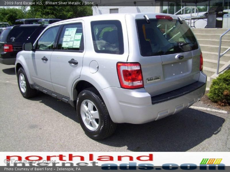 Brilliant Silver Metallic / Stone 2009 Ford Escape XLS
