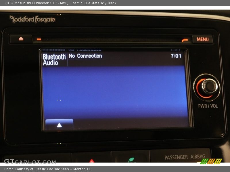 Cosmic Blue Metallic / Black 2014 Mitsubishi Outlander GT S-AWC