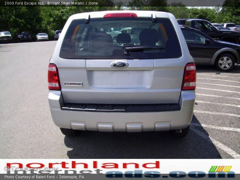 Brilliant Silver Metallic / Stone 2009 Ford Escape XLS