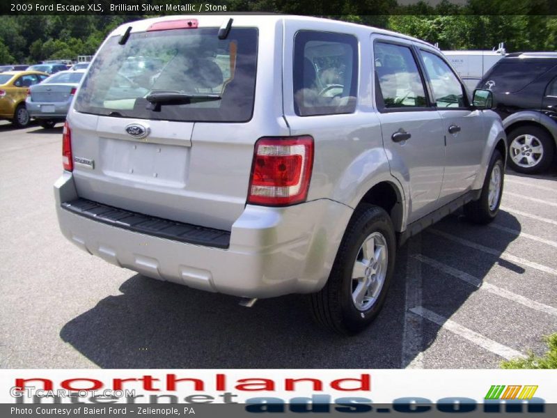 Brilliant Silver Metallic / Stone 2009 Ford Escape XLS
