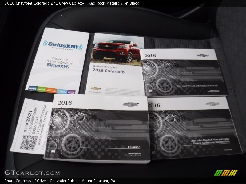 Red Rock Metallic / Jet Black 2016 Chevrolet Colorado Z71 Crew Cab 4x4