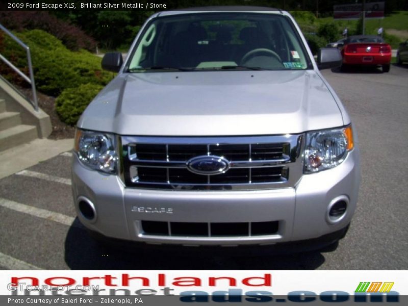 Brilliant Silver Metallic / Stone 2009 Ford Escape XLS