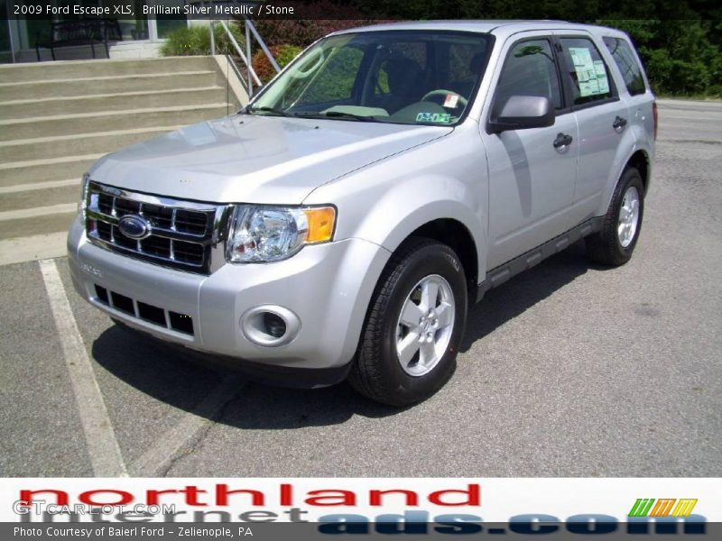 Brilliant Silver Metallic / Stone 2009 Ford Escape XLS
