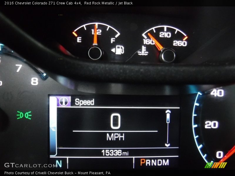 Red Rock Metallic / Jet Black 2016 Chevrolet Colorado Z71 Crew Cab 4x4