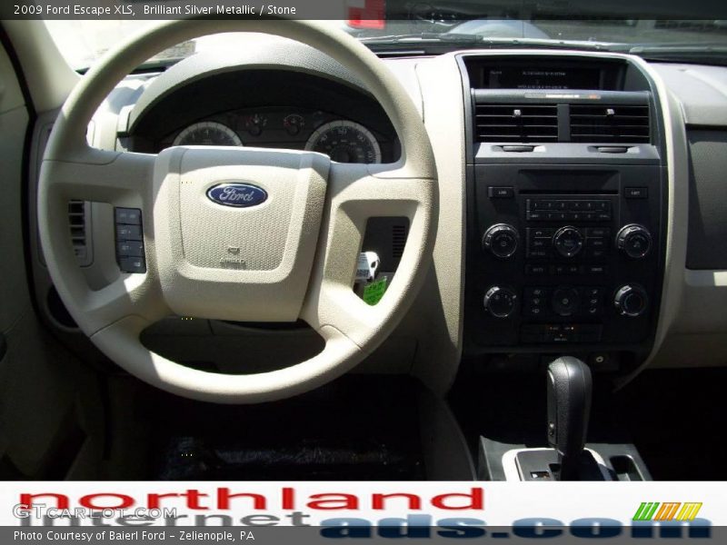 Brilliant Silver Metallic / Stone 2009 Ford Escape XLS