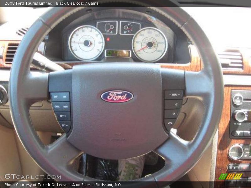 Black Clearcoat / Camel 2008 Ford Taurus Limited